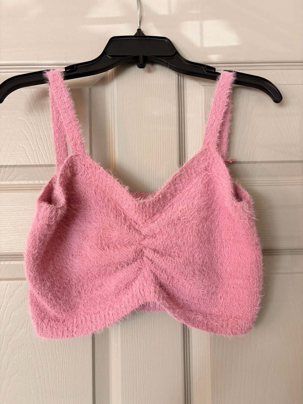 Hazel Moon Fluffy Crop Top Size M Pink